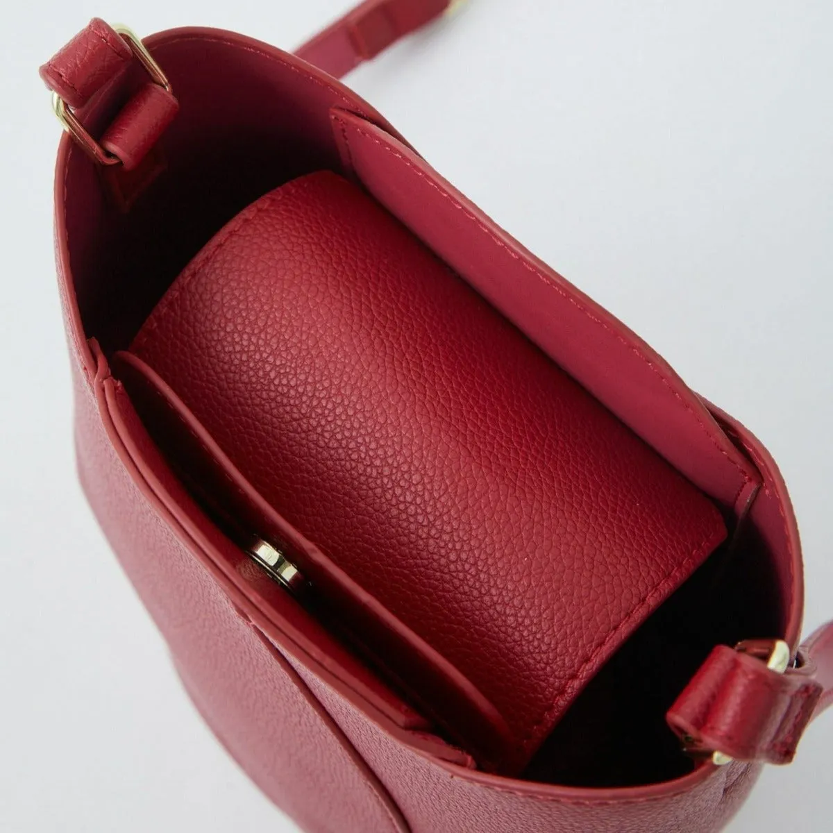 Anello Legato Tulip Mini Shoulder Bag in Red