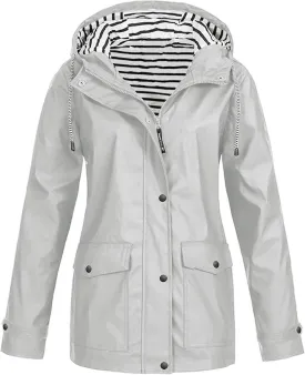 Aniywn Rain Jackets for Women Waterproof Rain Jacket Lightweight Outdoor Windbreaker Rain Coat Shell for Hiking, Travel