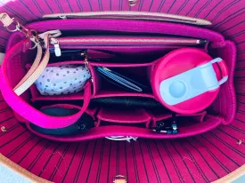 BACK IN! AlgorithmBags® LV Neverfull GM Purse Organizer, Pivoine Peony Fuchsia, for Louis Vuitton, 3mm Felt
