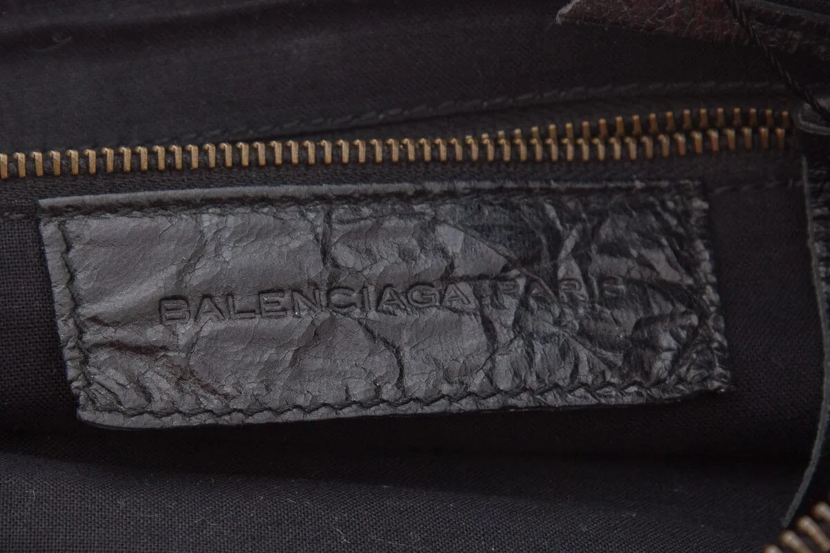 Balenciaga Black City Bag Wristlet