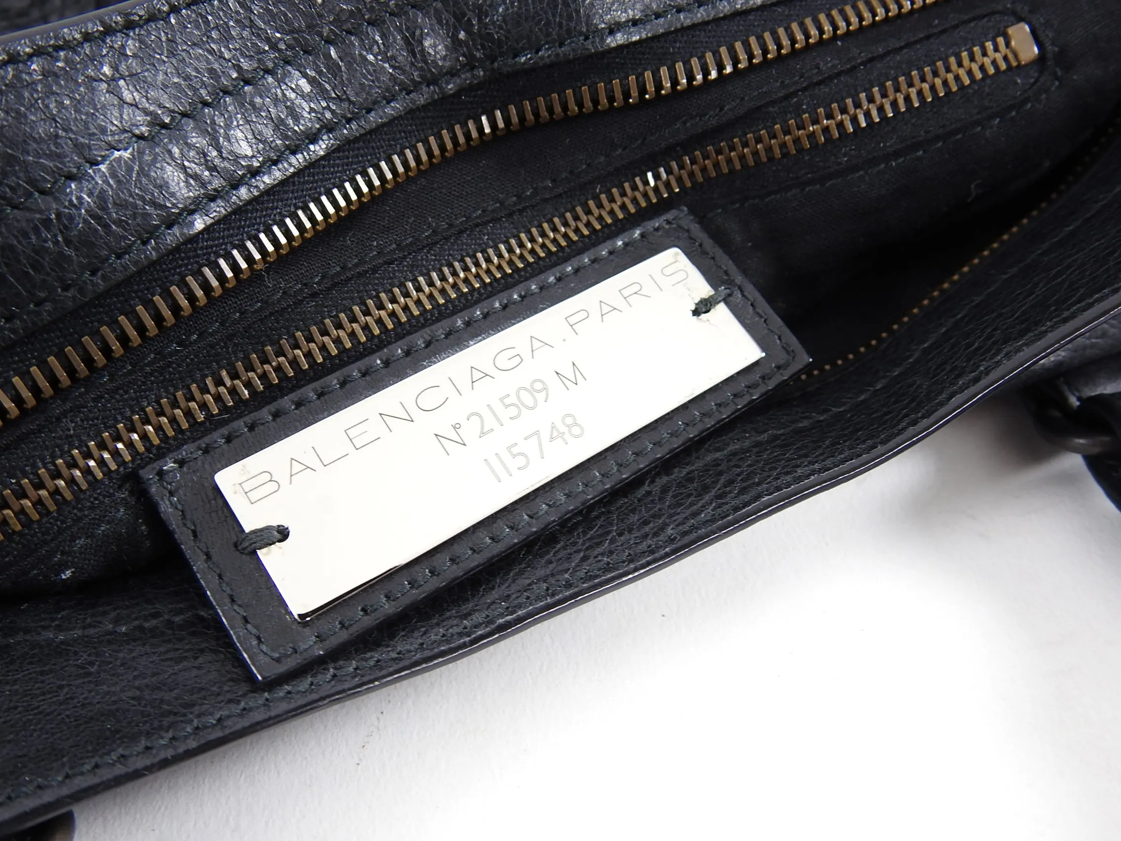 Balenciaga Black Classic Motocross City Bag