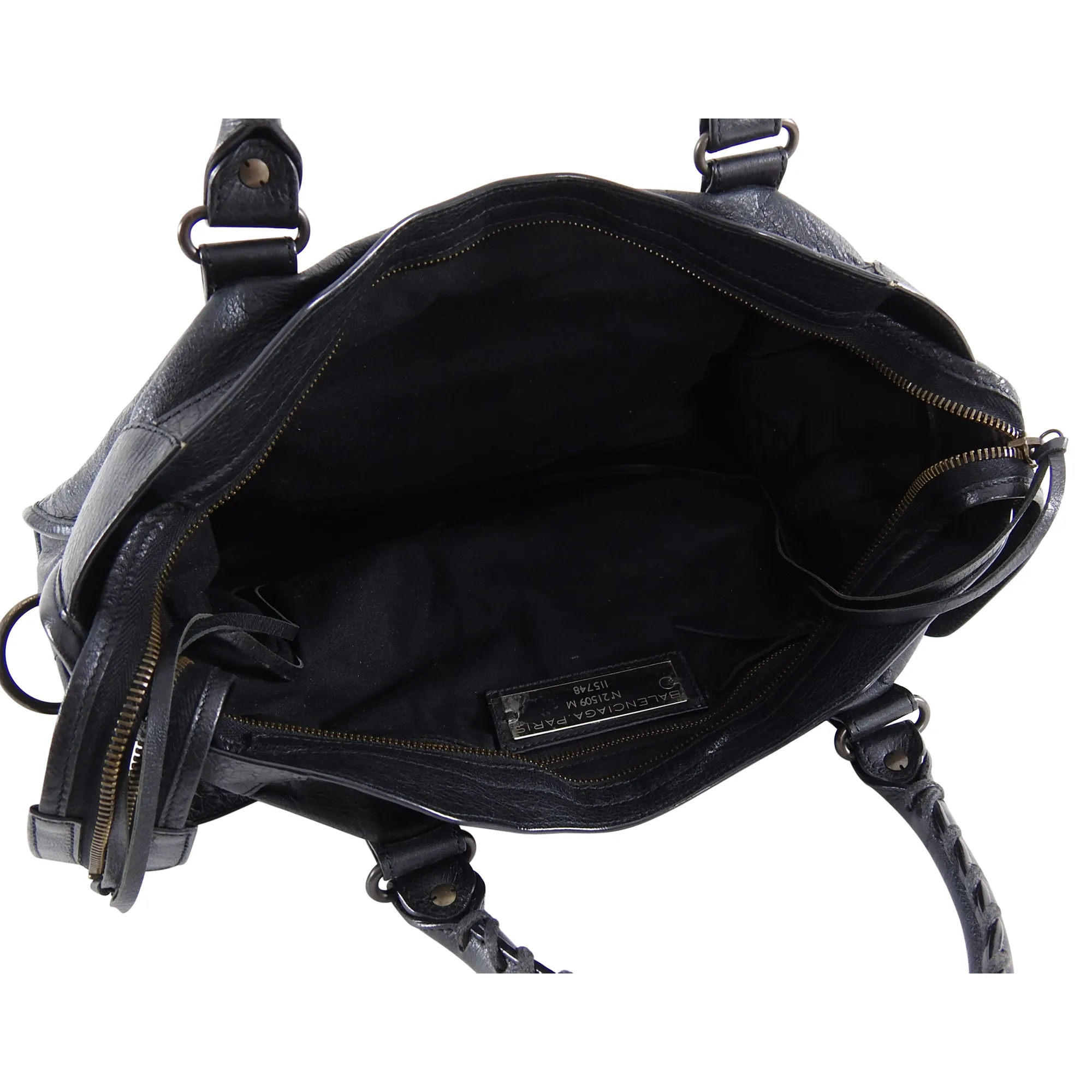 Balenciaga Black Classic Motocross City Bag