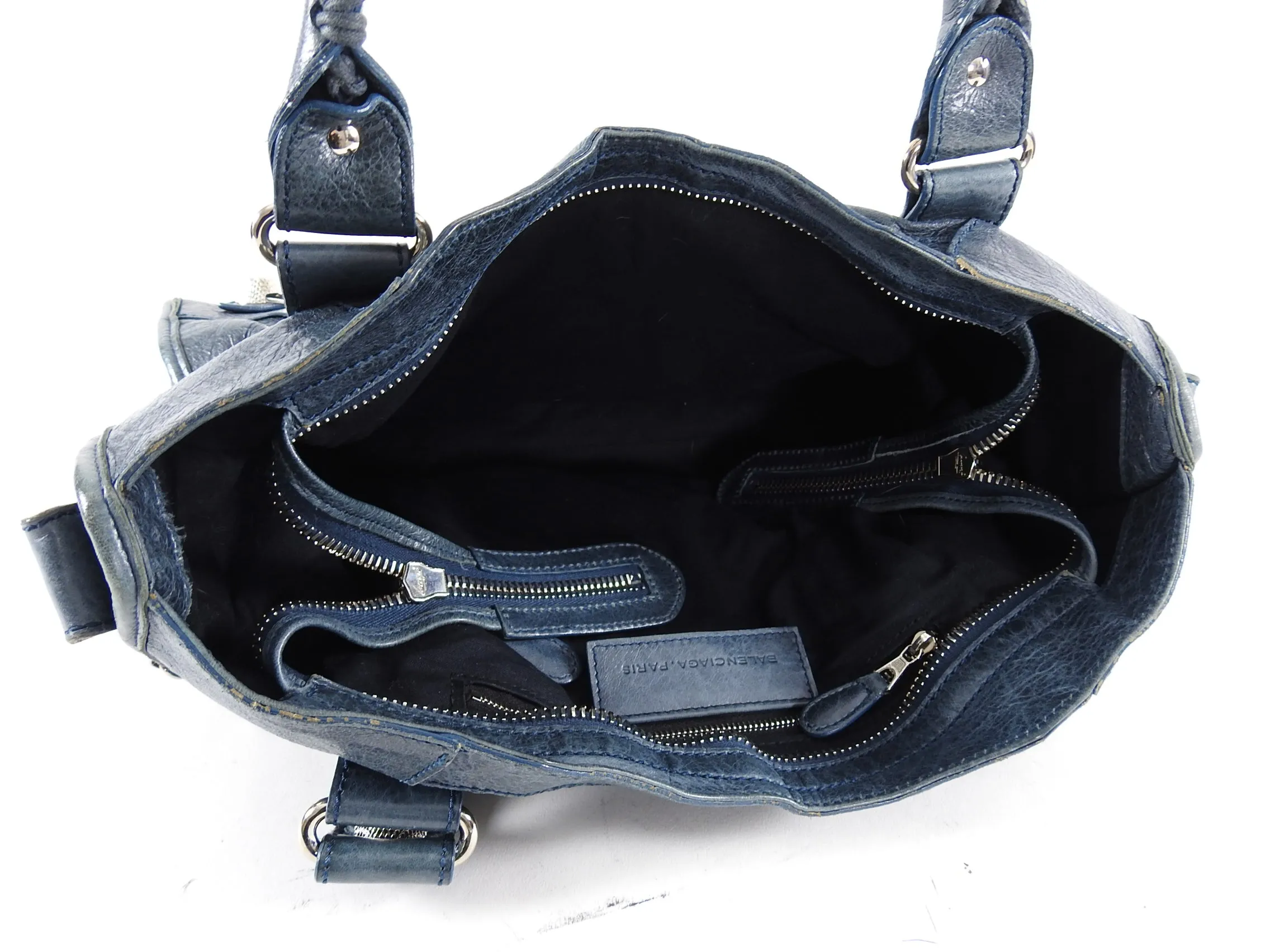 Balenciaga City Bag Denim Blue Giant 21 Silver Hardware