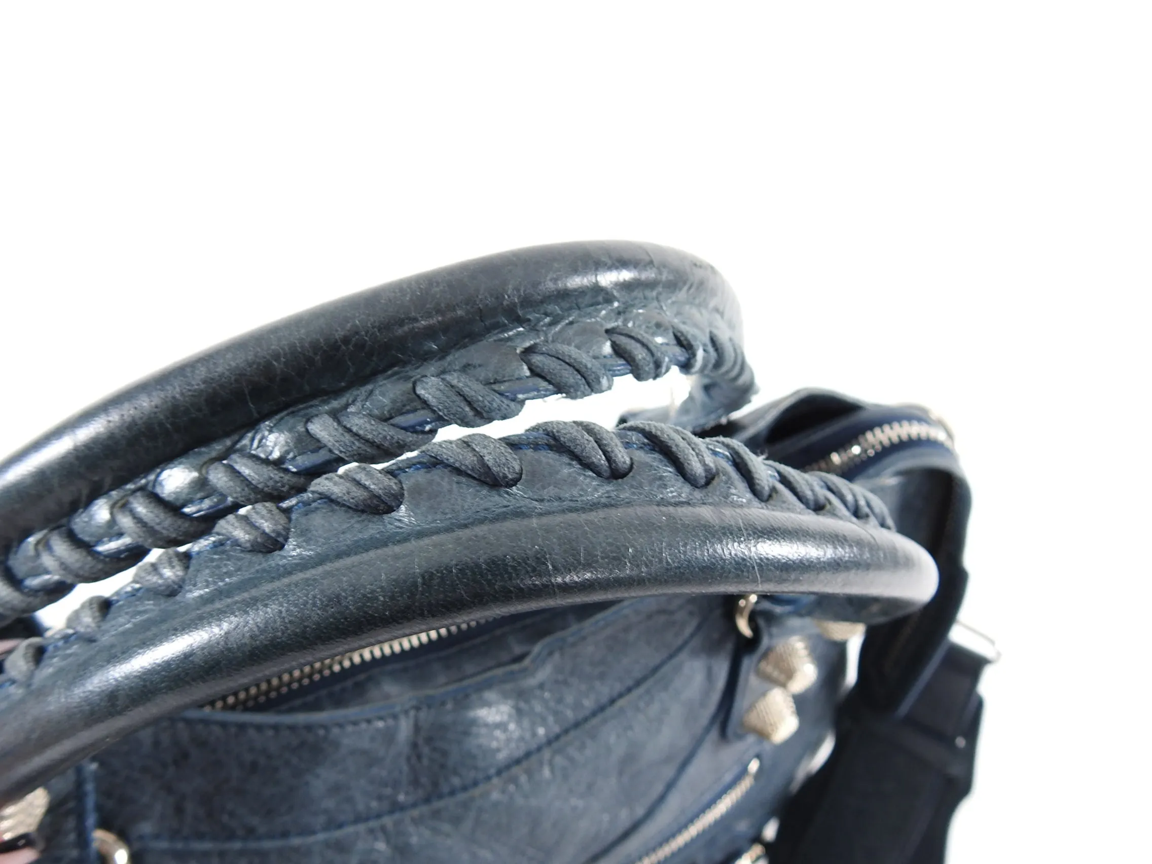 Balenciaga City Bag Denim Blue Giant 21 Silver Hardware