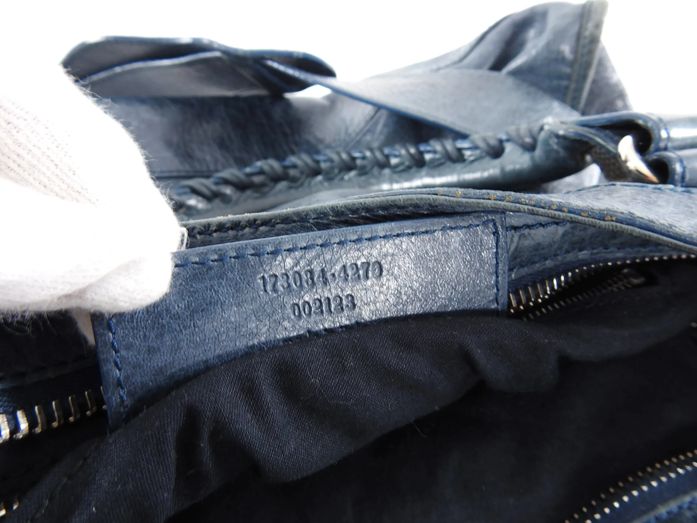 Balenciaga City Bag Denim Blue Giant 21 Silver Hardware