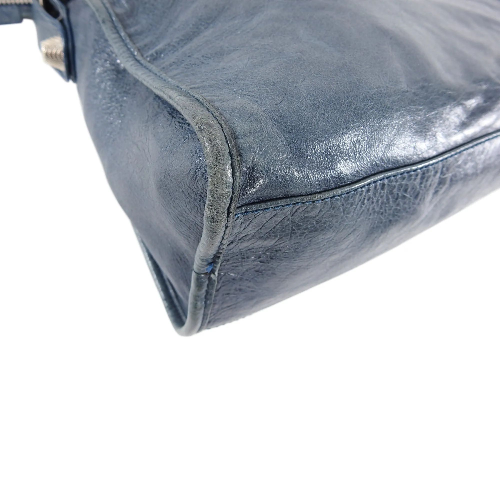 Balenciaga City Bag Denim Blue Giant 21 Silver Hardware