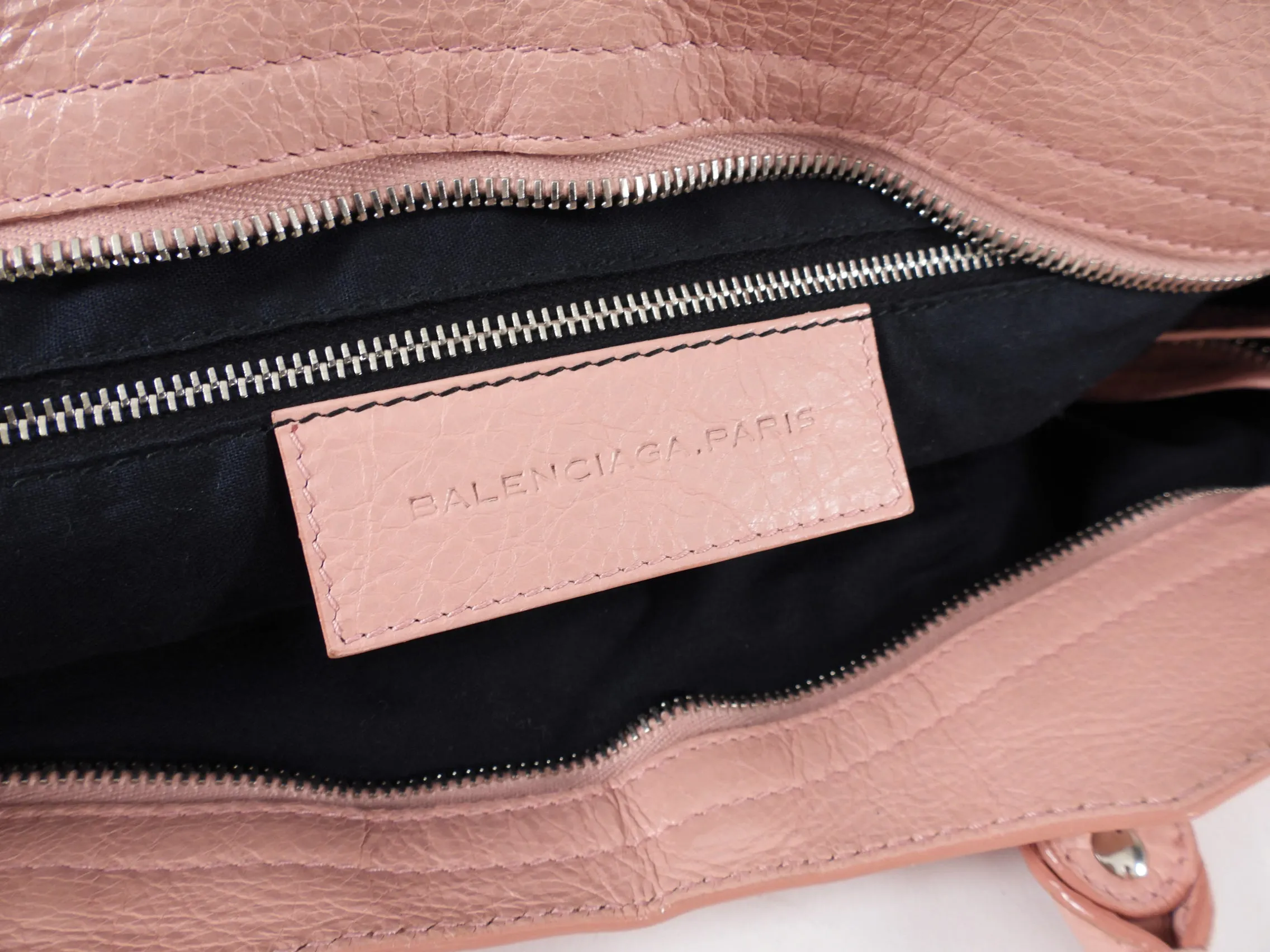 Balenciaga Light Pink Leather City Classic Medium Bag