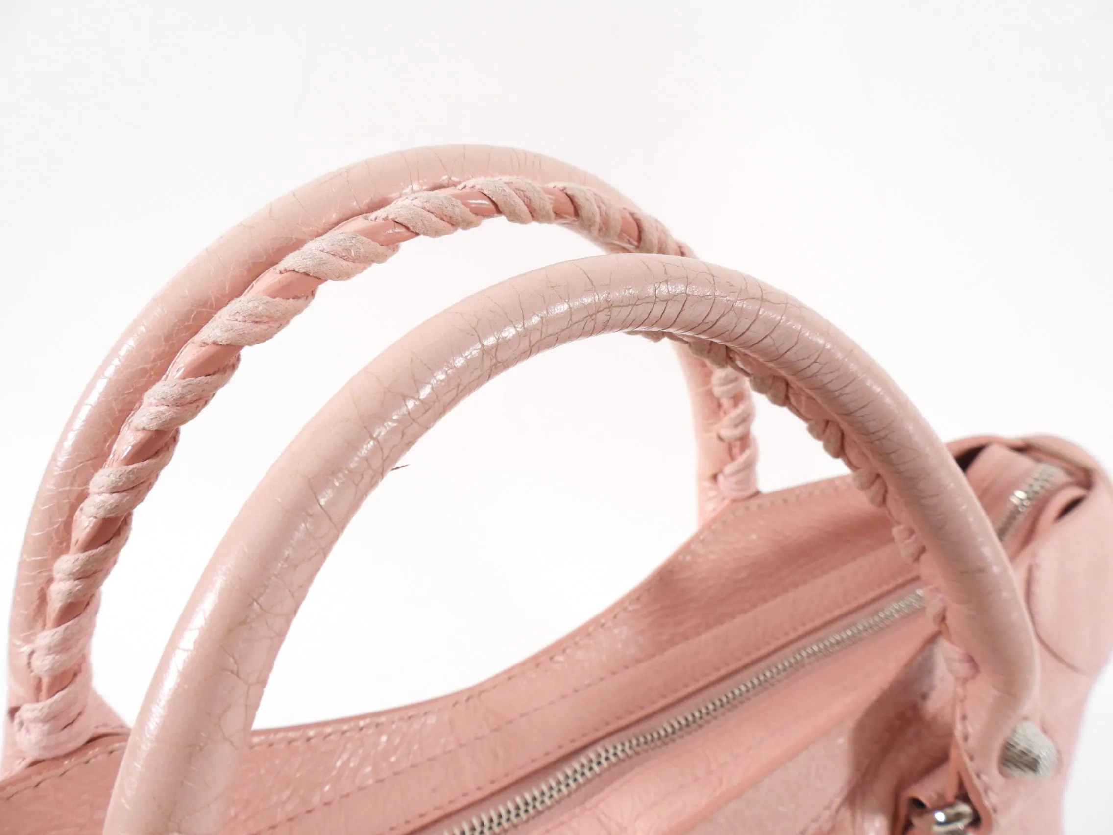 Balenciaga Light Pink Leather City Classic Medium Bag