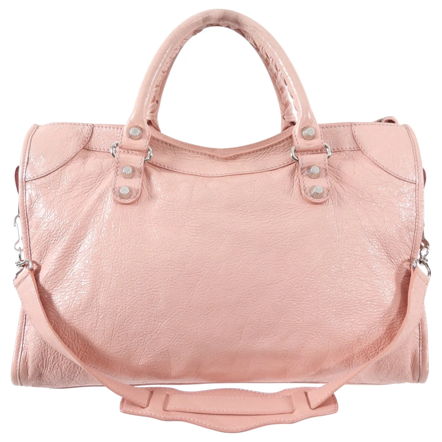 Balenciaga Light Pink Leather City Classic Medium Bag