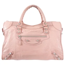 Balenciaga Light Pink Leather City Classic Medium Bag