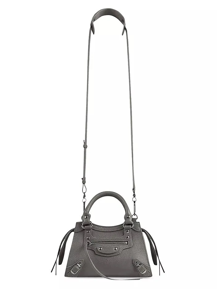 BALENCIAGA NEO CLASSIC MINI TOP-HANDLE LEATHER BAG