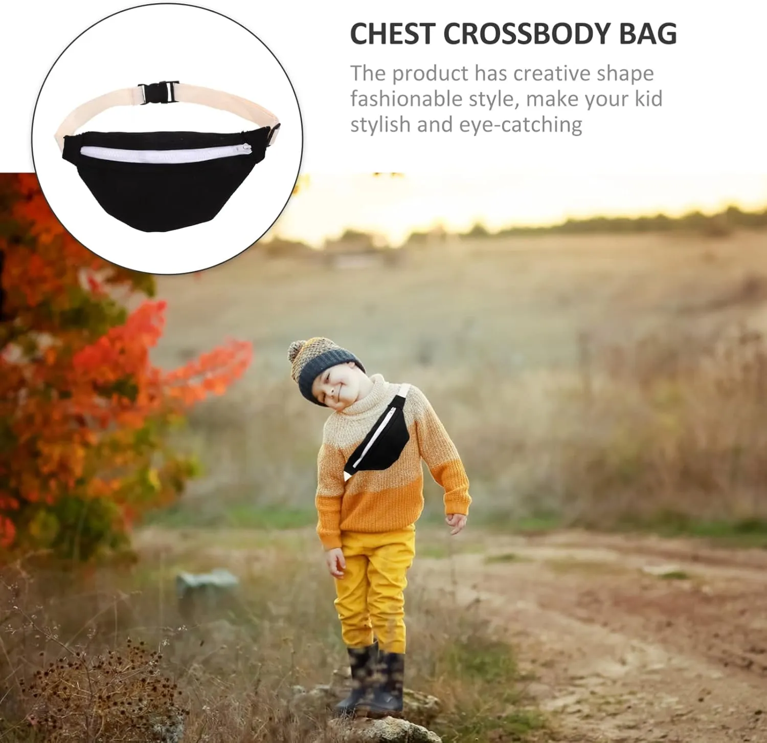BESPORTBLE Fashion Chest Pack for Lightweight Cross Body Bag for Boys and Durable Storage with Multiple Wearing Options present for Birthdays and Holidays