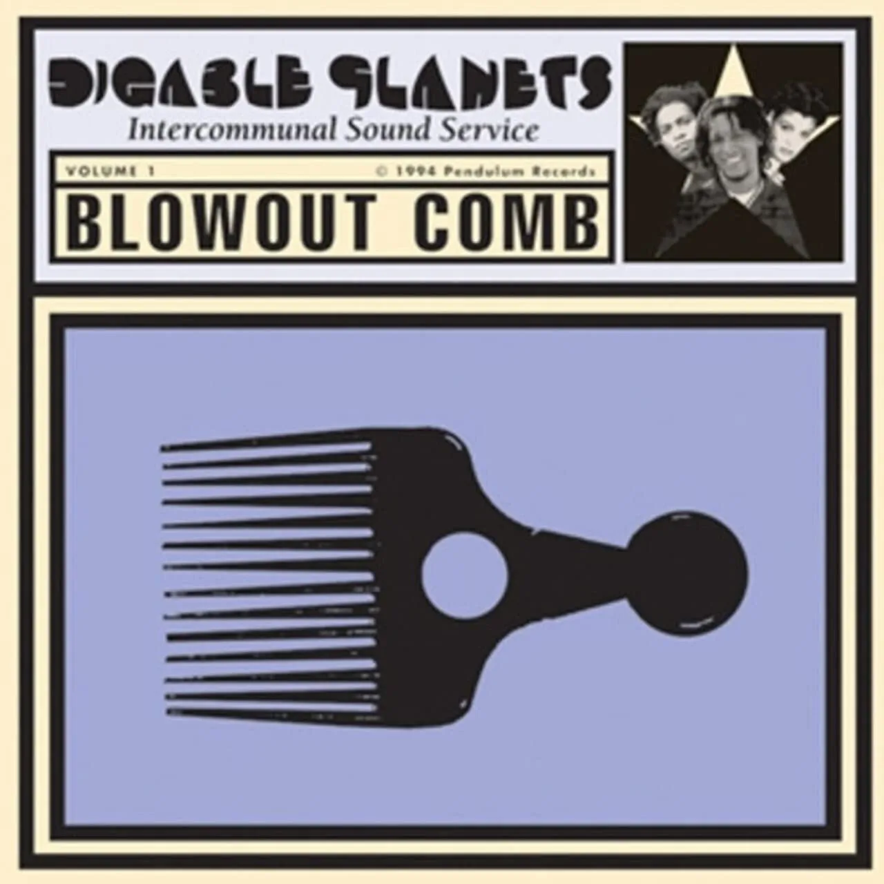 Blowout Comb - Clear/purple