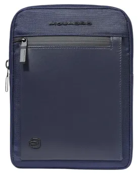 Borsello Uomo Porta iPad® Mini in Tessuto Riciclato e Pelle
