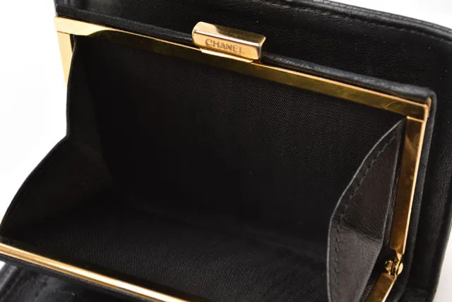 Chanel Caviar Skin Vintage Wallet Black