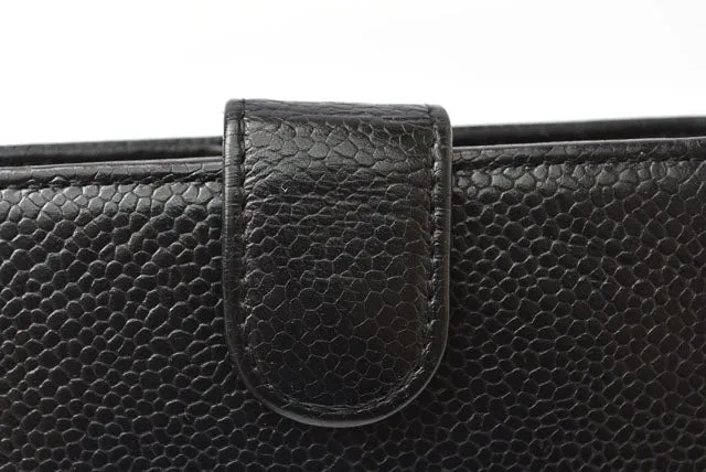 Chanel Caviar Skin Vintage Wallet Black
