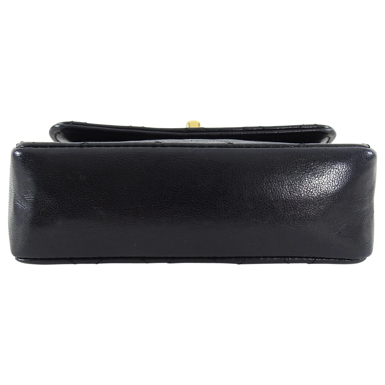 Chanel Vintage 1989 Black Lambskin Micro Mini Classic Flap Bag