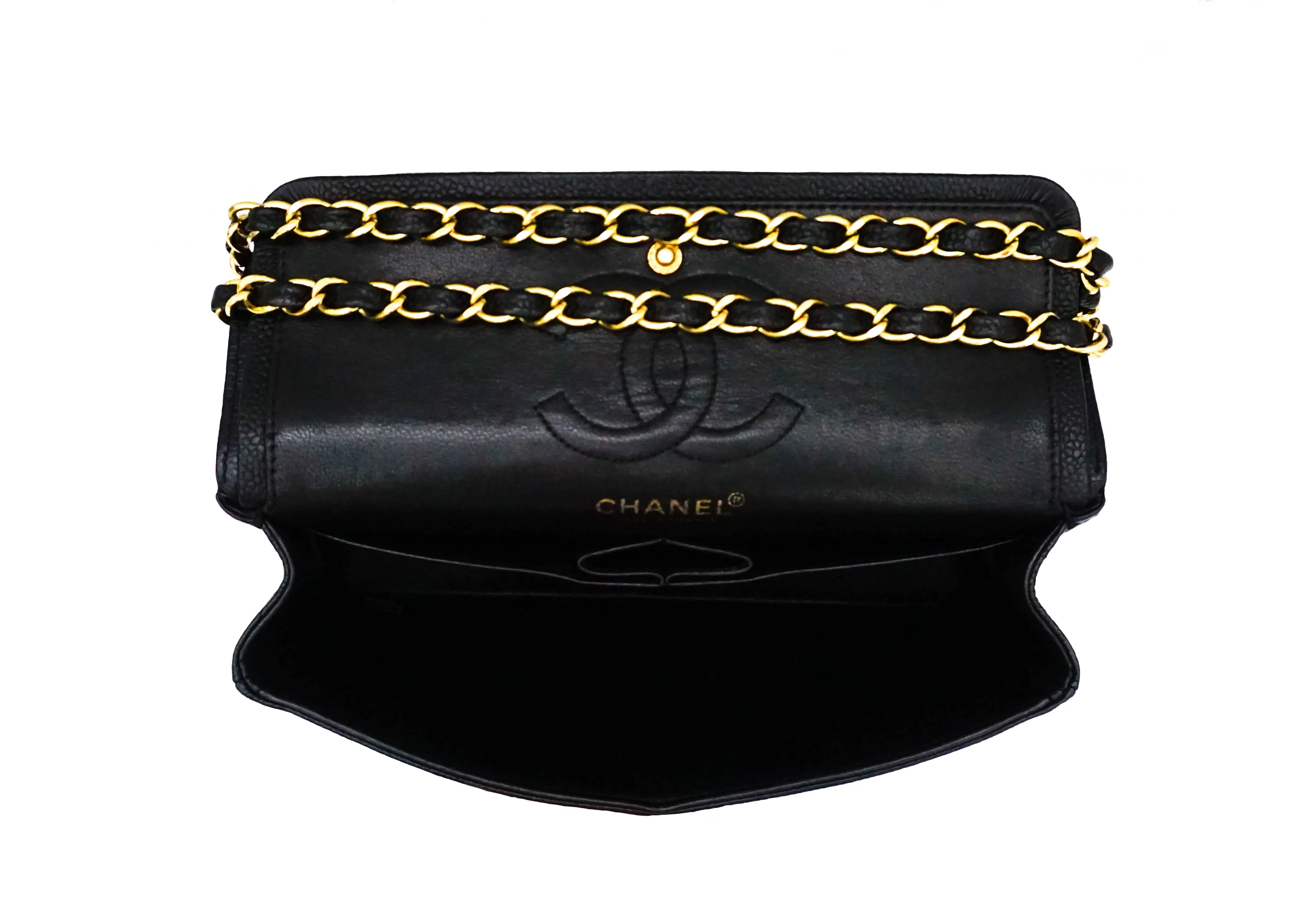 Chanel Vintage Black Caviar Small Classic Flap Bag