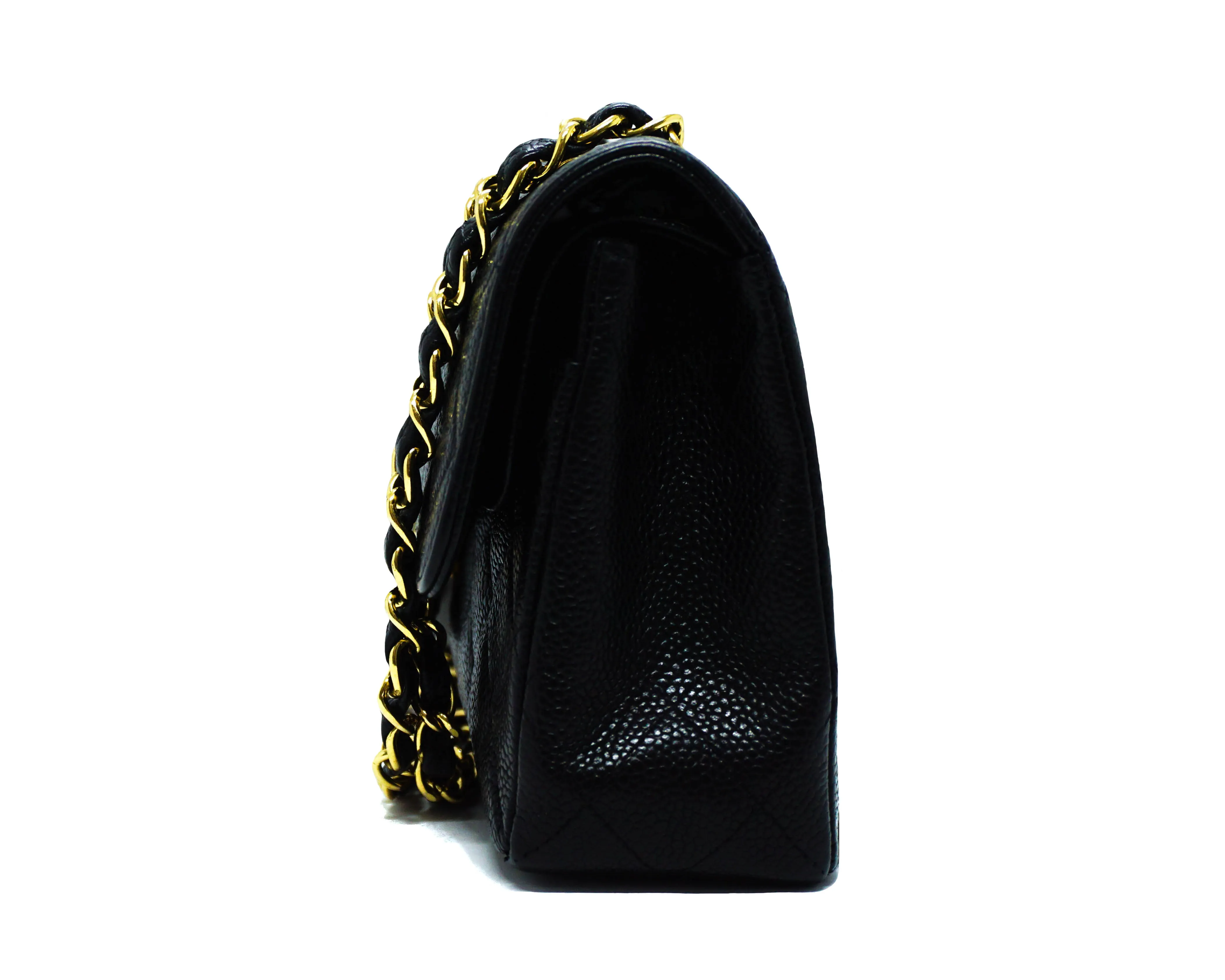 Chanel Vintage Black Caviar Small Classic Flap Bag
