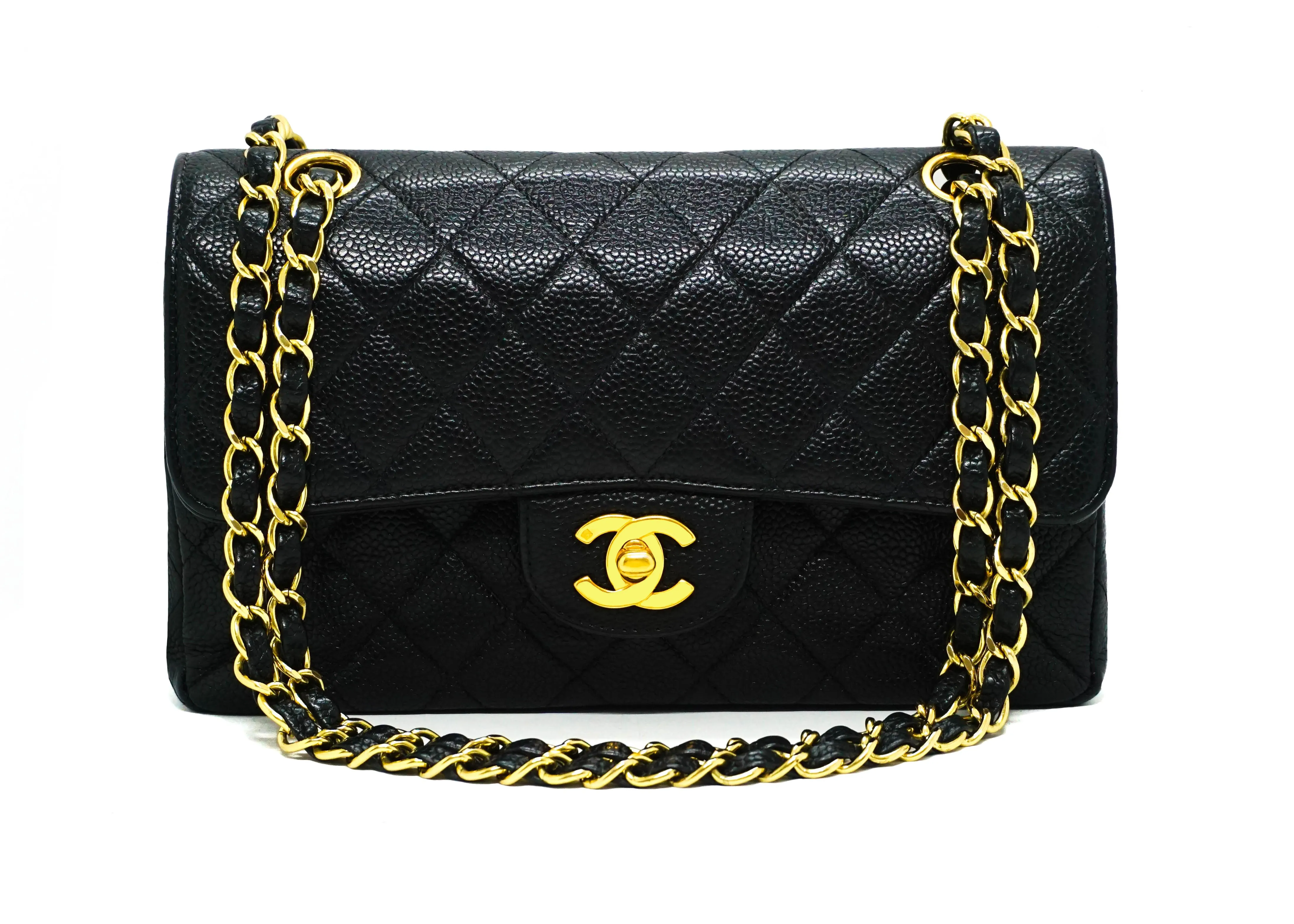 Chanel Vintage Black Caviar Small Classic Flap Bag