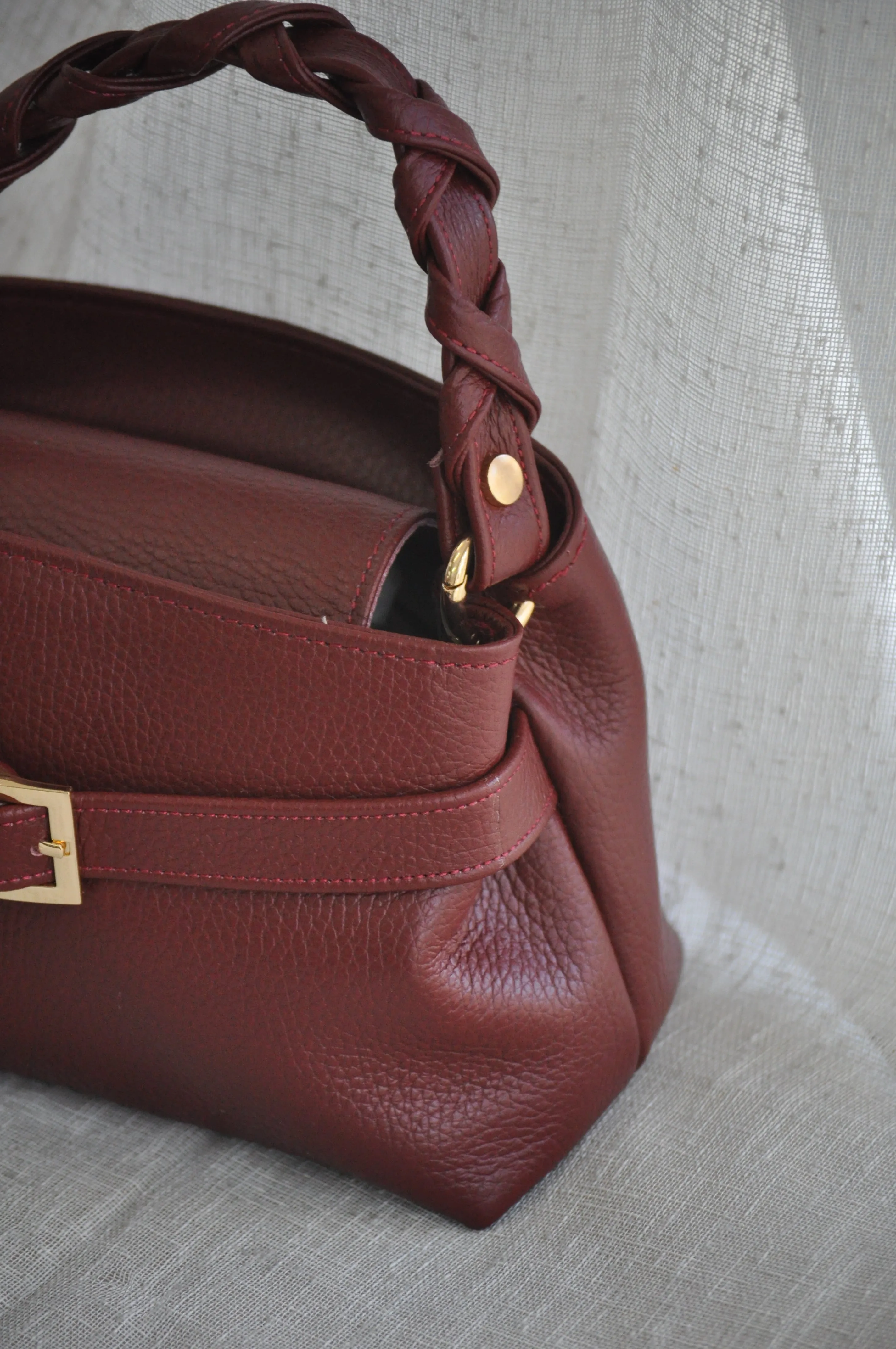 Emily 20 Leather Handbag- Cherry Red