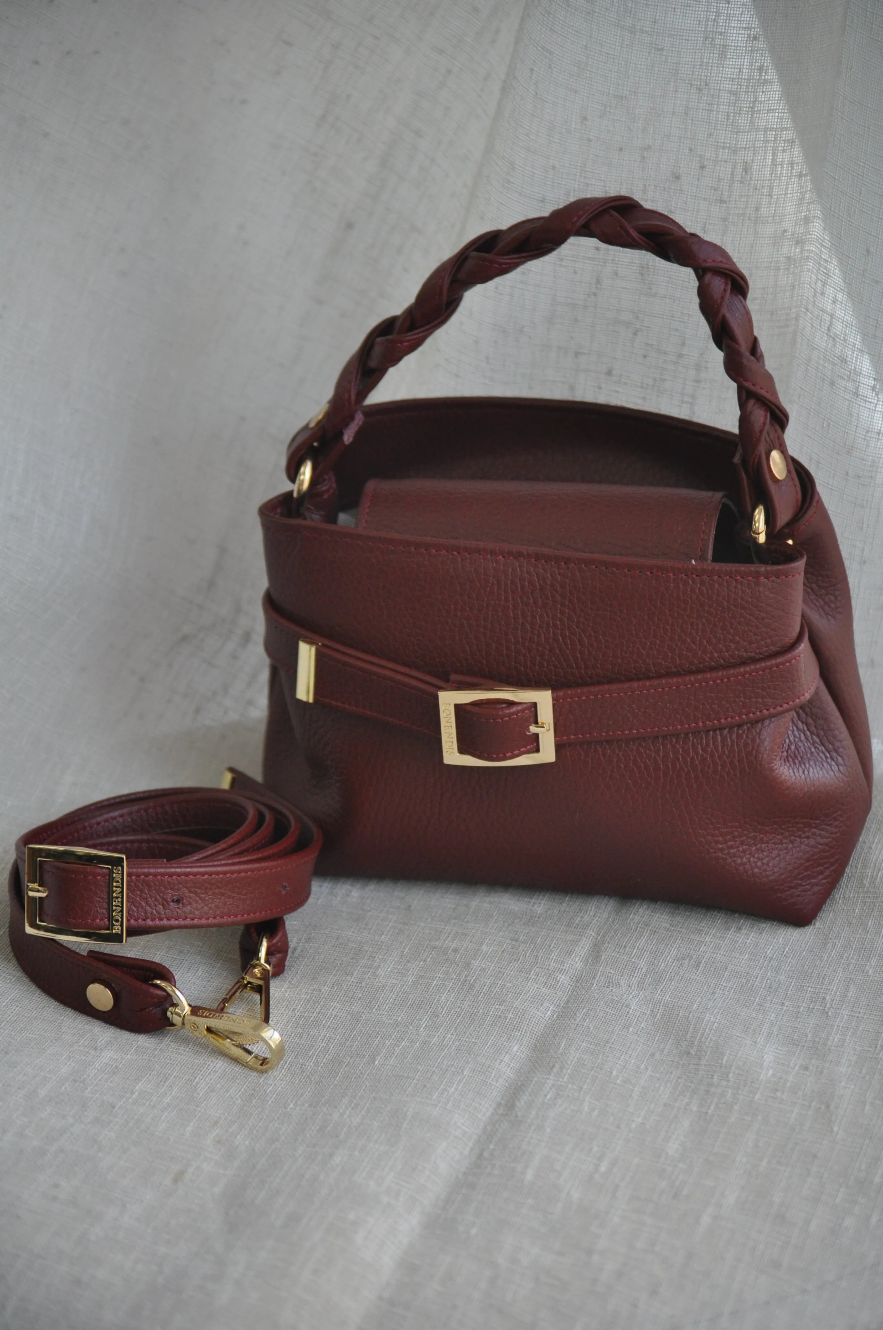 Emily 20 Leather Handbag- Cherry Red