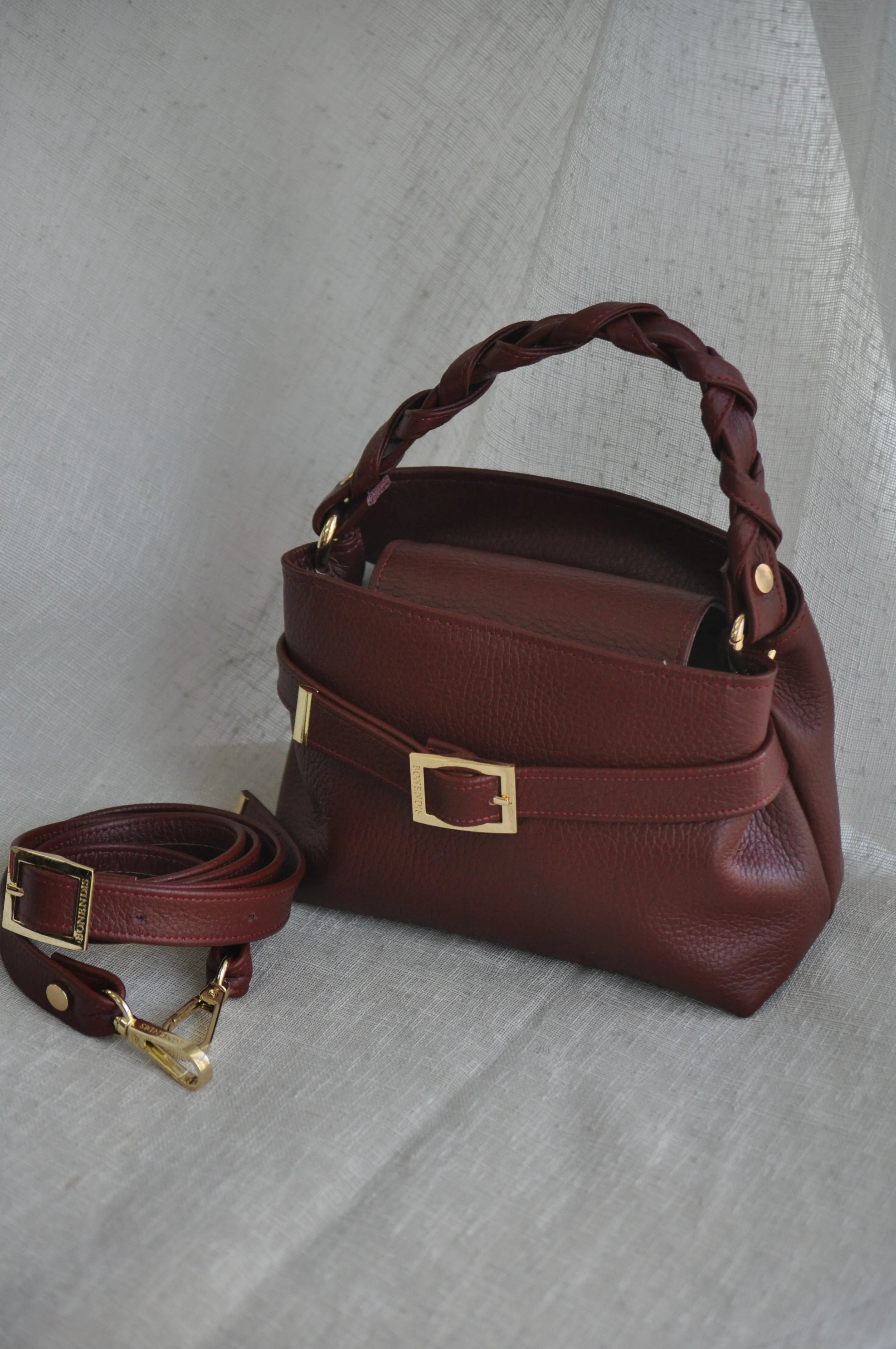 Emily 20 Leather Handbag- Cherry Red