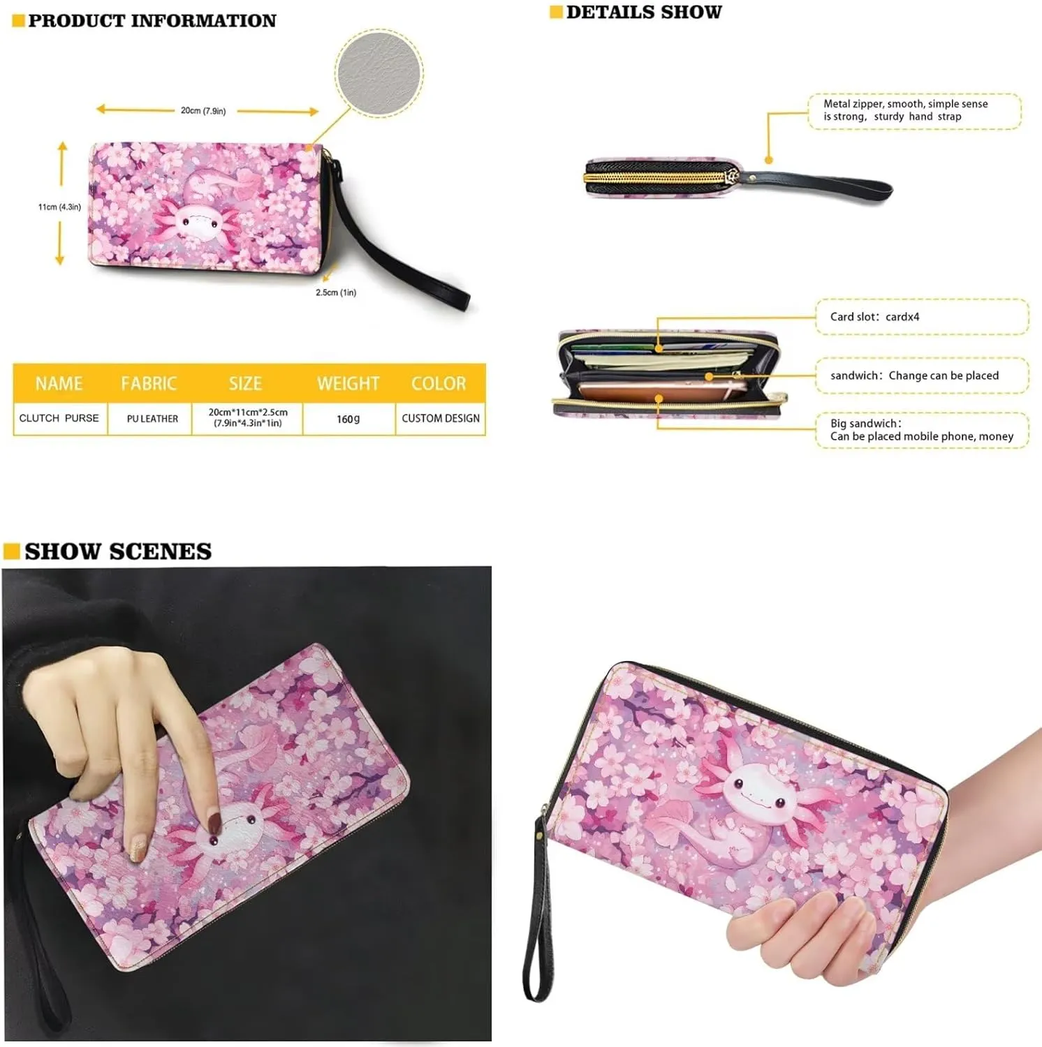 Fashion Purse and Wallet Set for Women Travel Outdoor Shopping Work