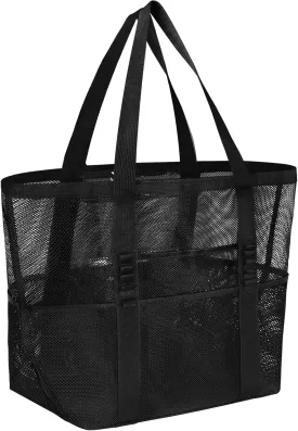 fotwen Large Beach Tote Bag - Plus Waterproof Sandproof Mesh Beach Bag for women