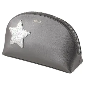 Furla Italia Large Cosmetic Case - Acciaio Silver