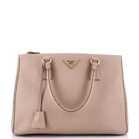 Galleria Double Zip Tote Saffiano Leather Medium