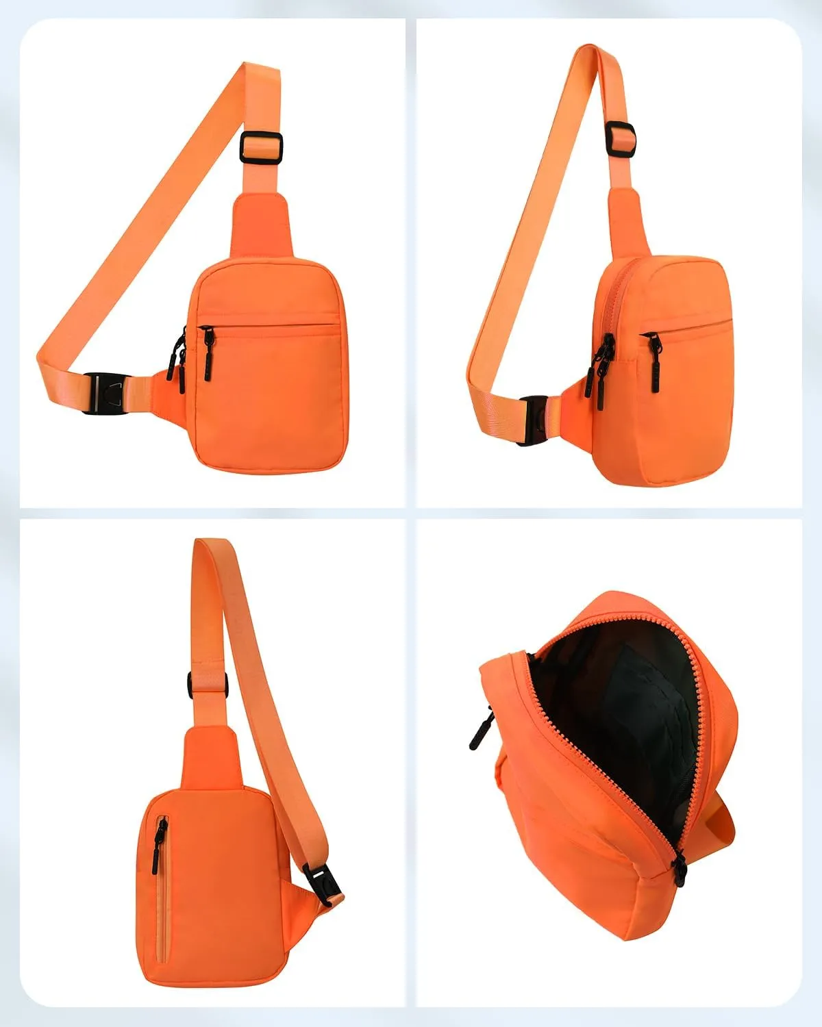 GEEAD Small Sling Bag for Women and Men Mini Crossbody Phone Chest Bag Waterproof Nylon Shoulder Bag Gym Travel