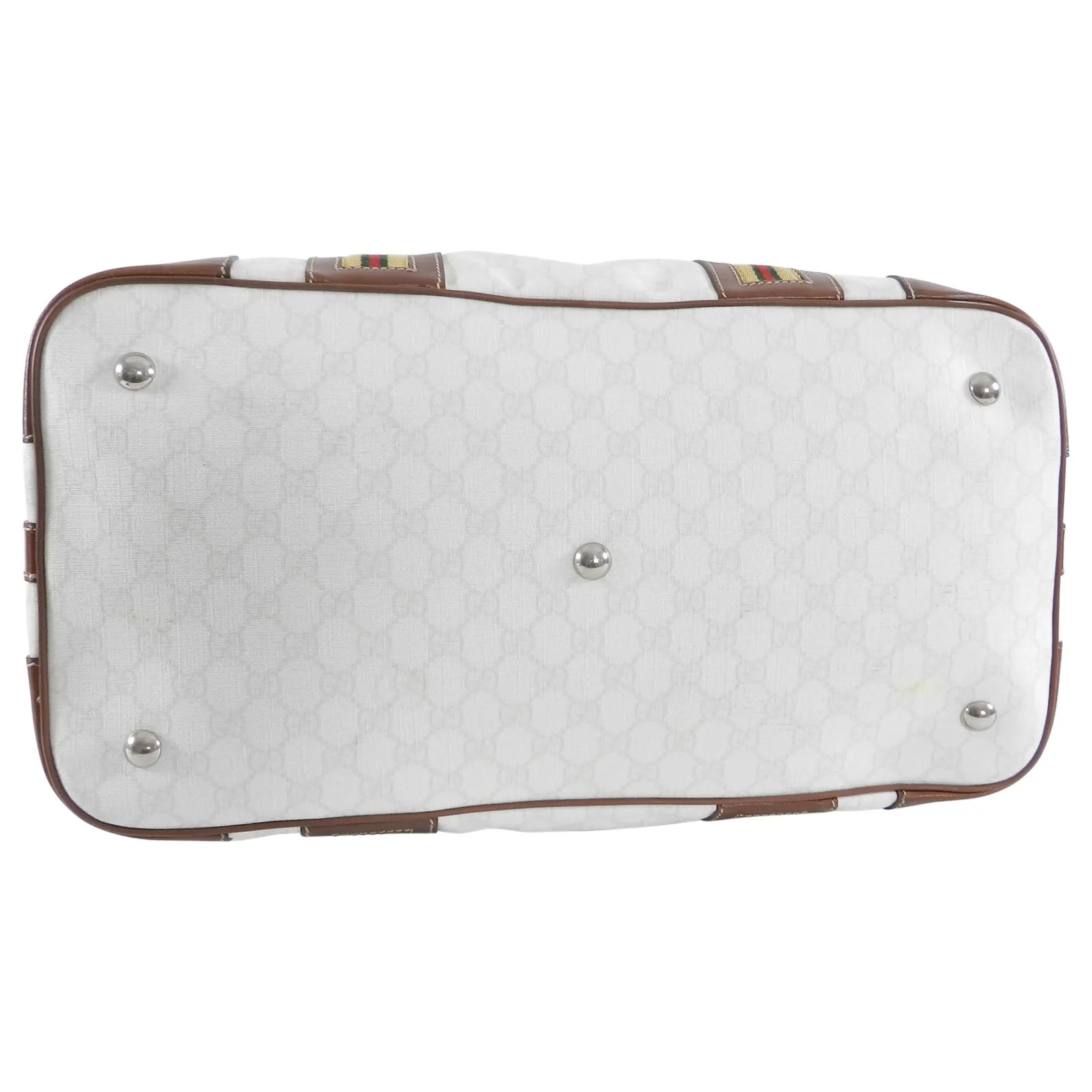 Gucci White Monogram Doctor Travel Overnight Luggage Bag