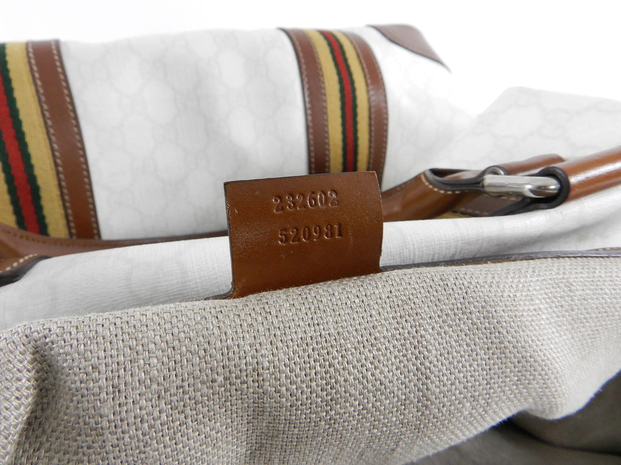 Gucci White Monogram Doctor Travel Overnight Luggage Bag