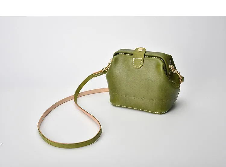 Handmade Womens Red Leather Small doctor Purse shoulder doctor bags for women