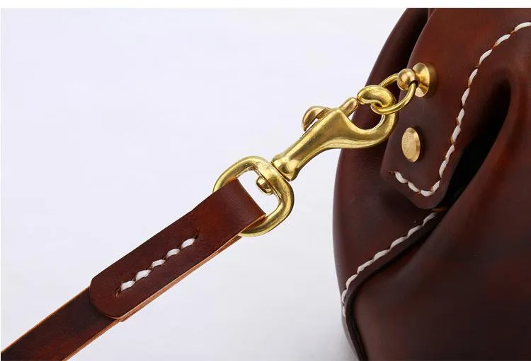 Handmade Womens Red Leather Small doctor Purse shoulder doctor bags for women
