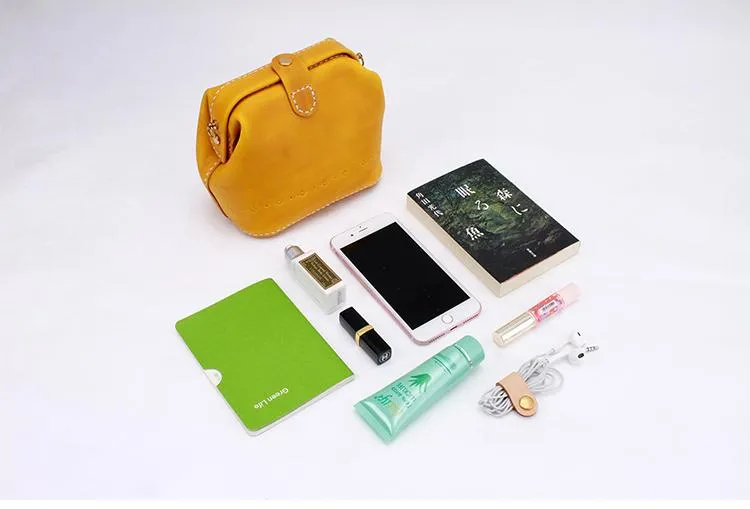 Handmade Womens Red Leather Small doctor Purse shoulder doctor bags for women