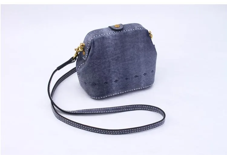 Handmade Womens Red Leather Small doctor Purse shoulder doctor bags for women