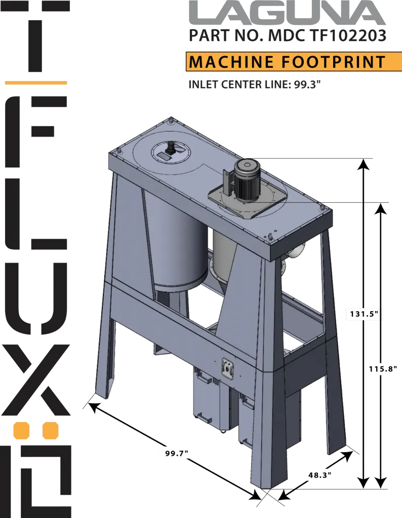Laguna MDCTF102203 - T|Flux: 10 Cyclone Dust Collector [MADE TO ORDER]