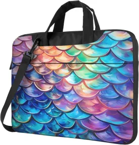 Laptop Case Bag Fantasy Mermaid Scales Colorful Briefcase Messenger Notebook Carrying Bag Case Sleeve For Women Men