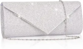 Larcenciel Clutch Purses for Women, Sparkling Envelope Evening Bag with Detachable Chain