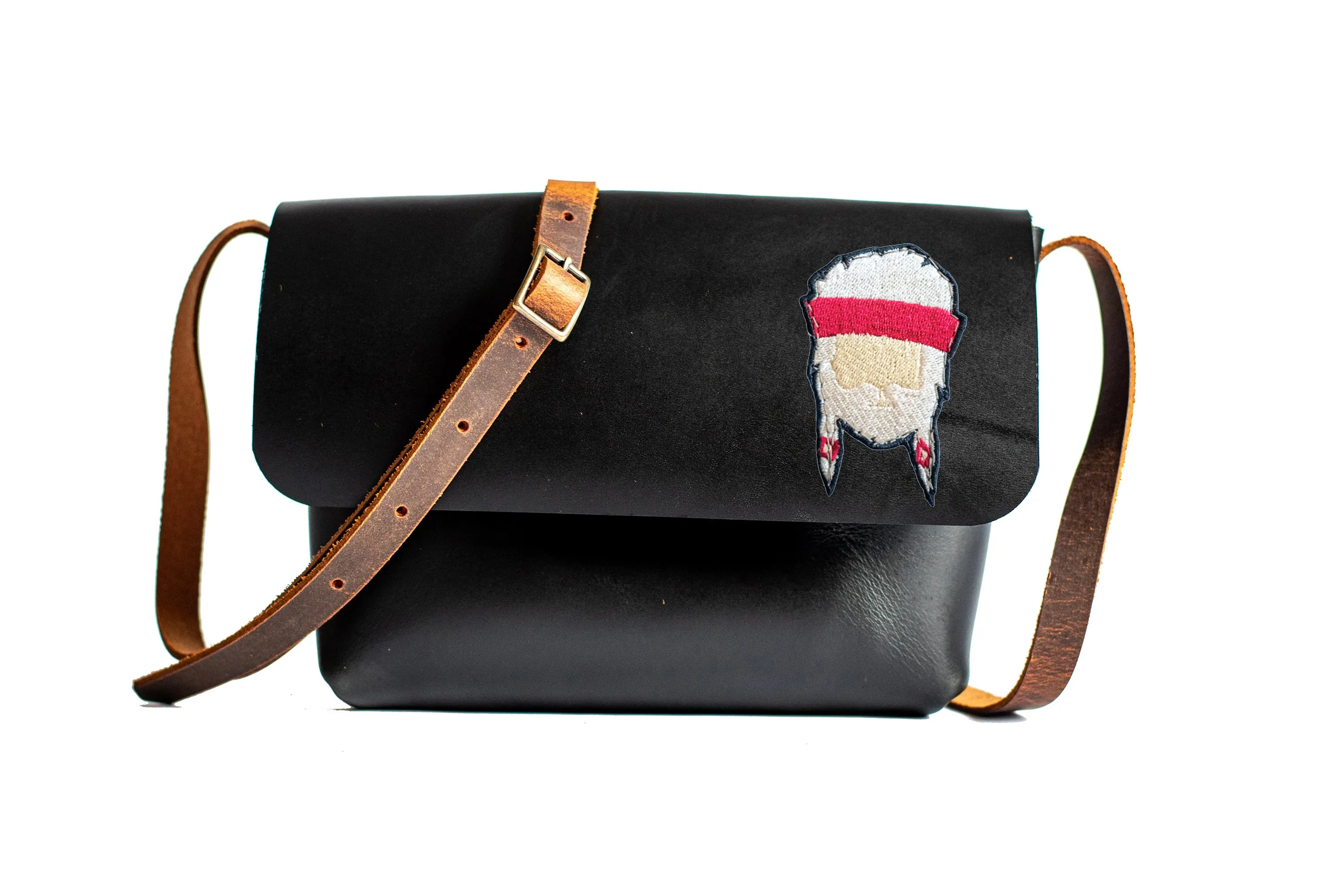 Limited Run | Icon Series | The Leather Mini Satchel | Embroidered Patch | Handmade leather small crossbody bag | Willie