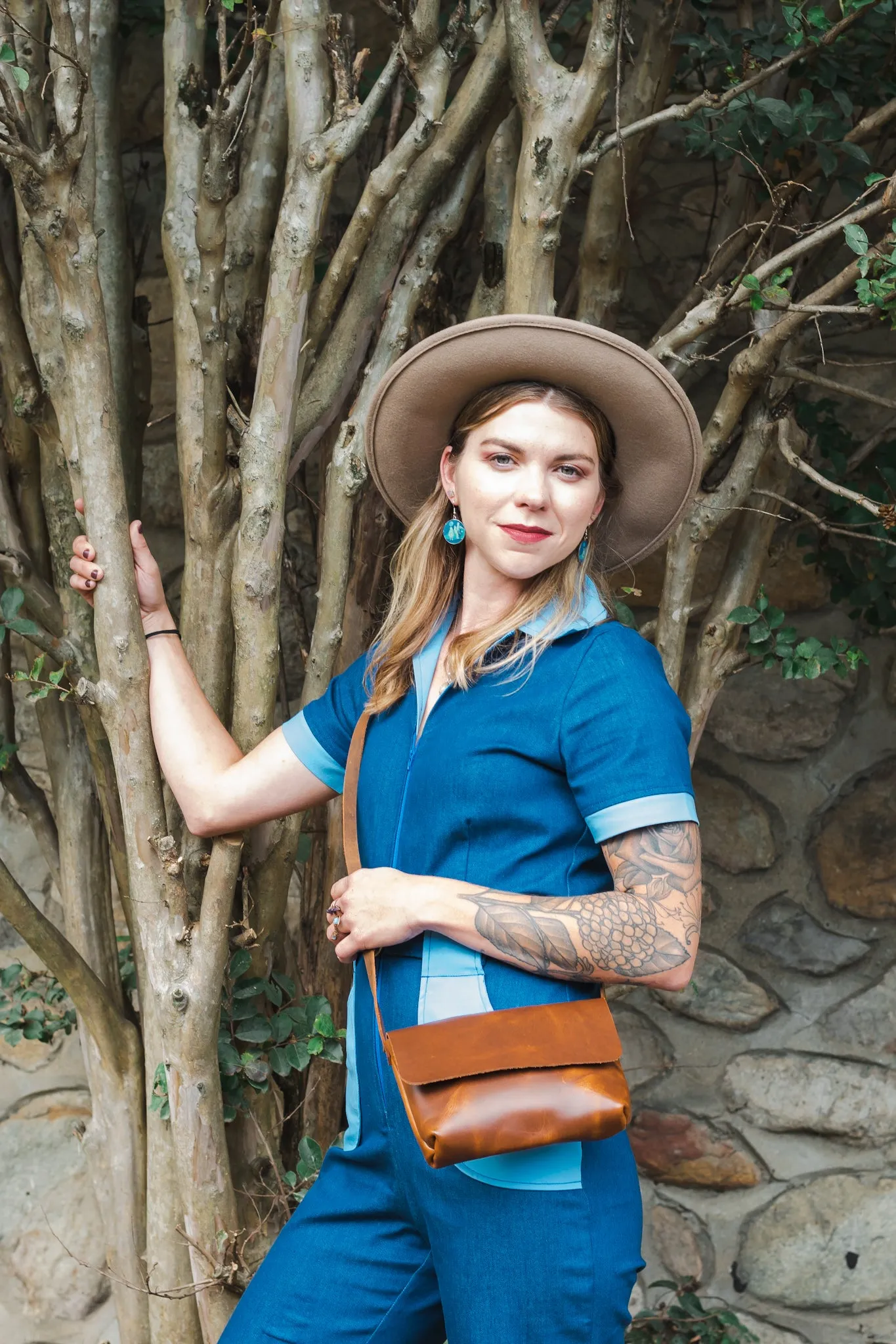 Limited Run | Icon Series | The Leather Mini Satchel | Embroidered Patch | Handmade leather small crossbody bag | Willie