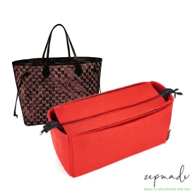 Louis Vuitton Neverfull Organizer Insert, Bag Organizer with Zipper Top Closure and Single Bottle Holder