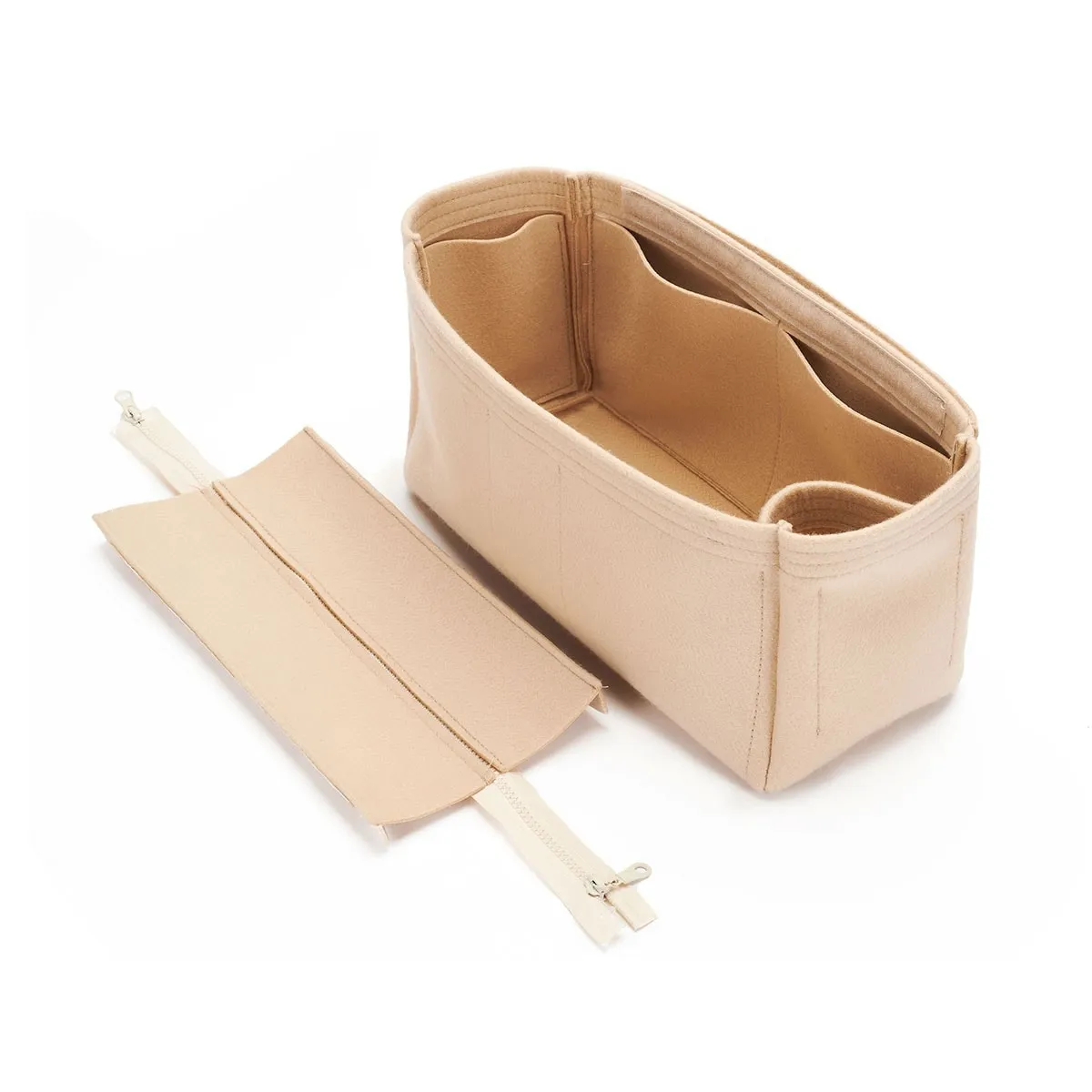 Louis Vuitton Neverfull Organizer Insert, Bag Organizer with Zipper Top Closure and Single Bottle Holder