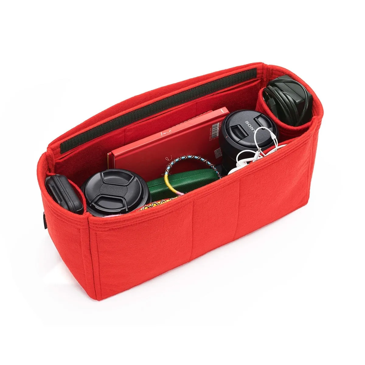 Louis Vuitton Neverfull Organizer Insert, Bag Organizer with Zipper Top Closure and Single Bottle Holder