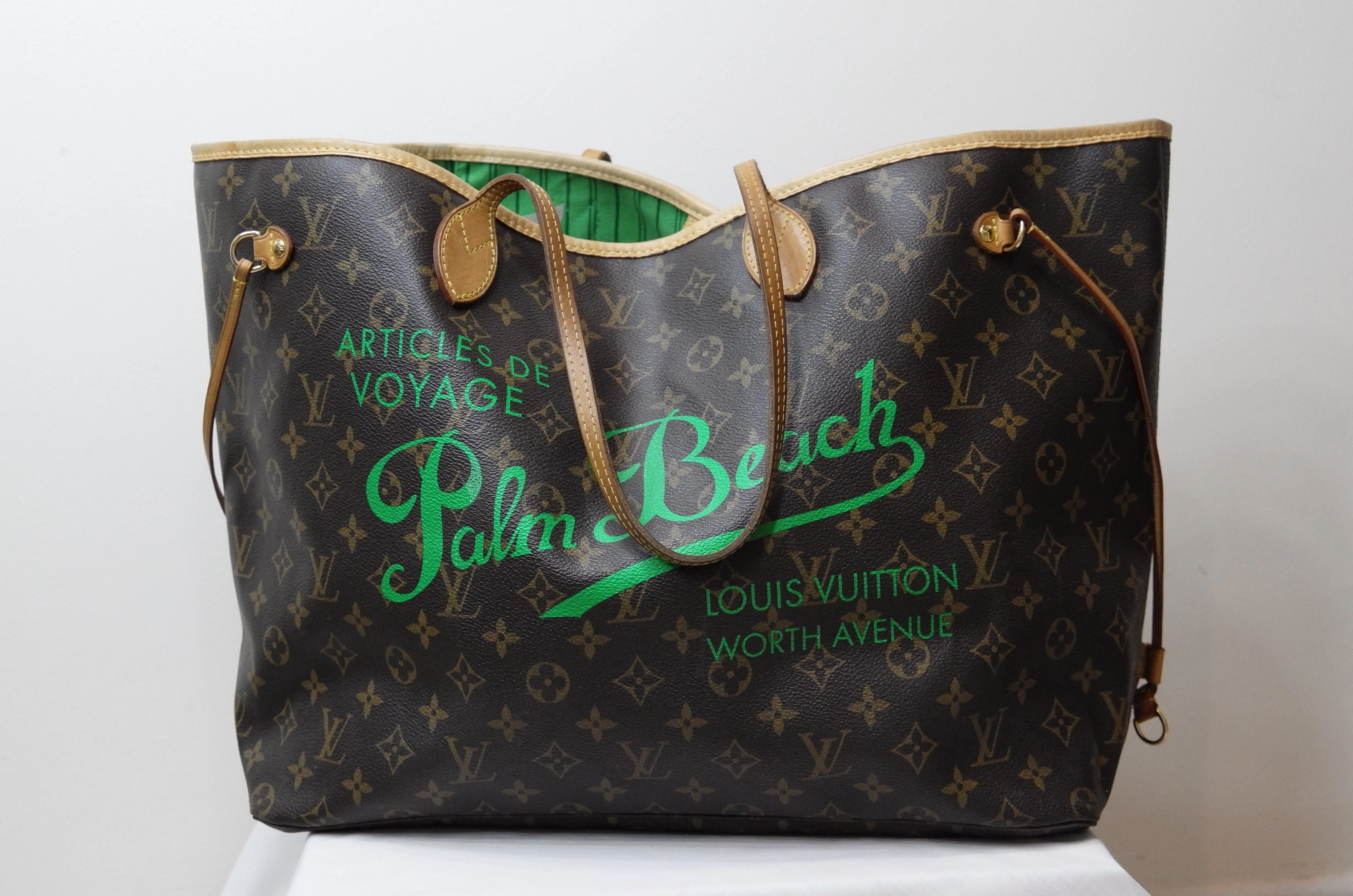 Louis Vuitton Palm Beach Neverfull GM Green