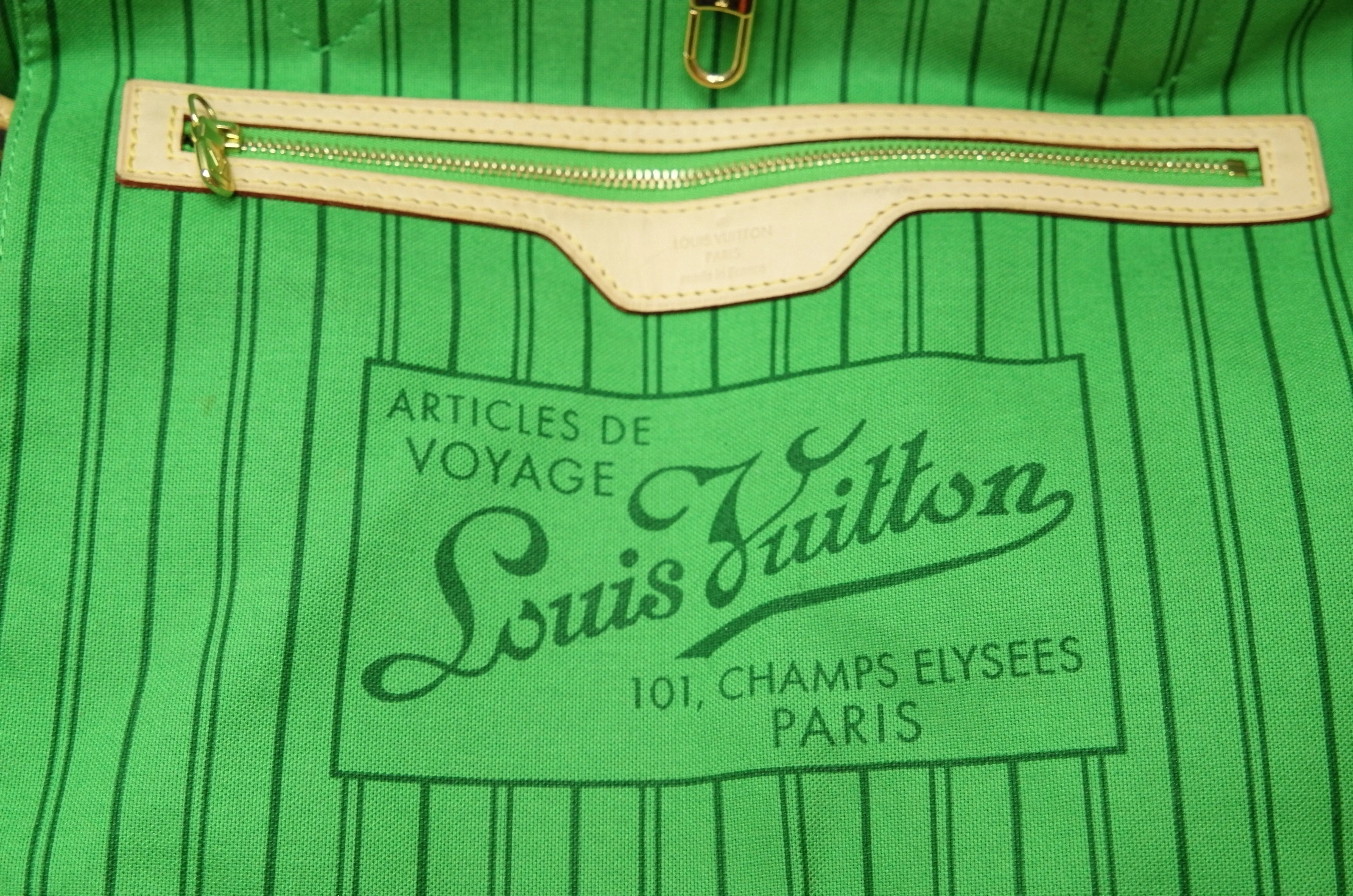 Louis Vuitton Palm Beach Neverfull GM Green