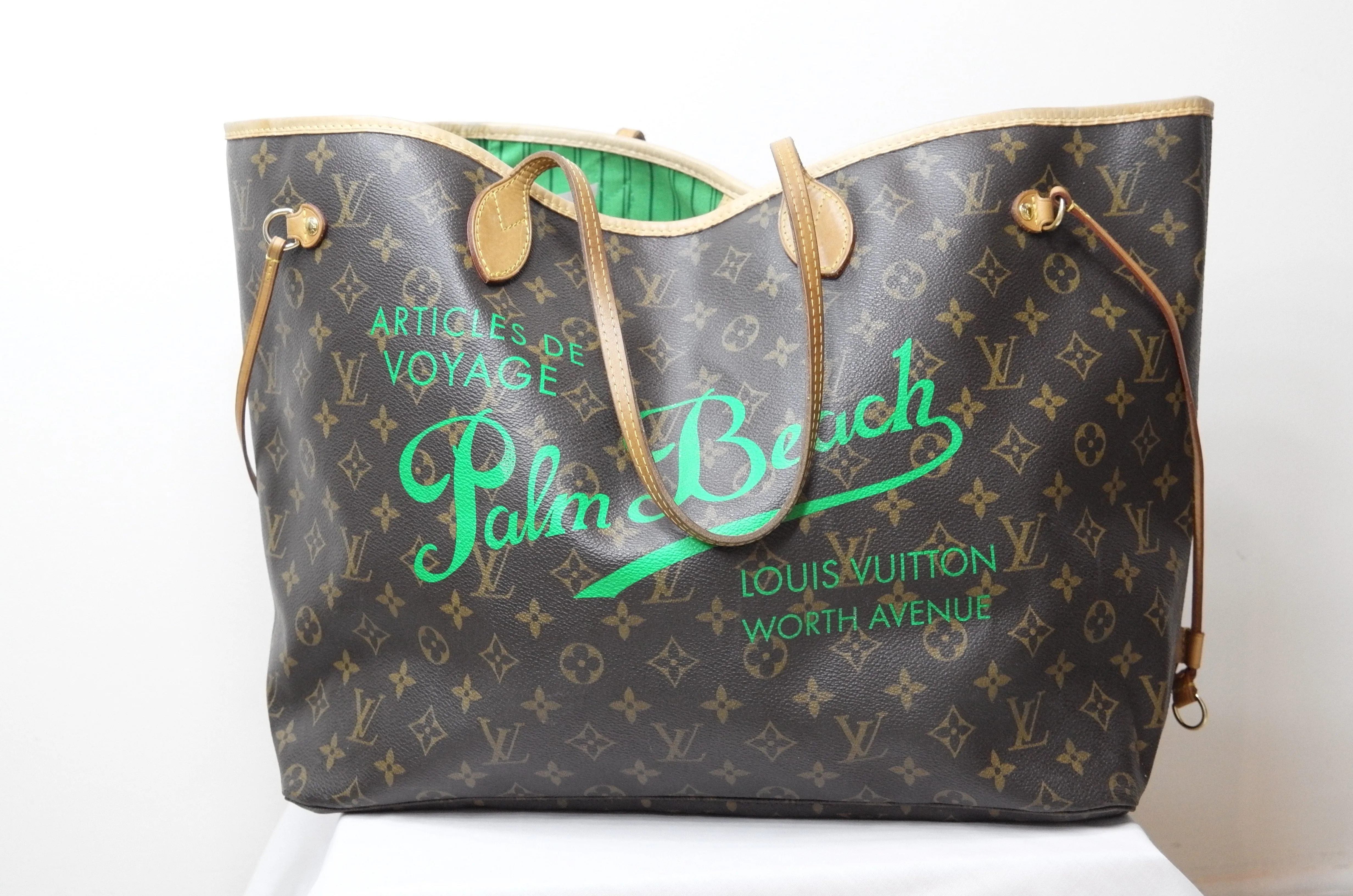Louis Vuitton Palm Beach Neverfull GM Green