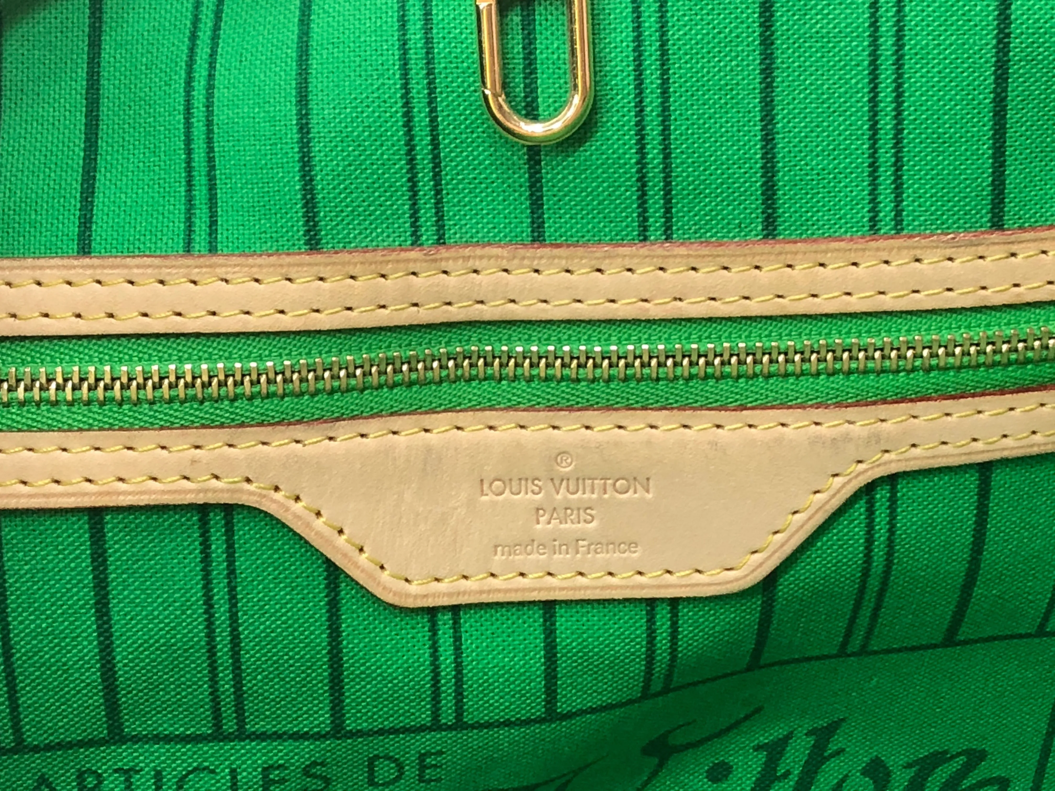 Louis Vuitton Palm Beach Neverfull GM Green